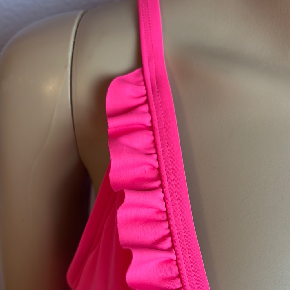 NWT Pink Ruffled Maternity Women's One Piece Swimsuit - Picture 7 of 13